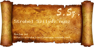 Strobel Szilvánusz névjegykártya